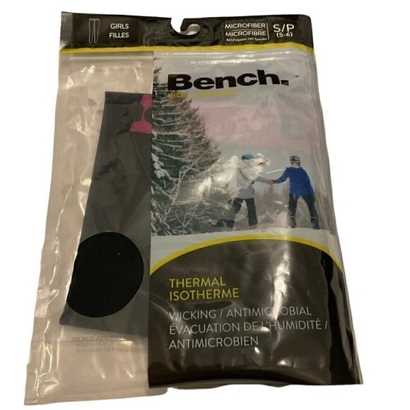NWT  Bench Girls Thermal Base Layer Black Underpants Size S (5-6) - Picture 1 of 3